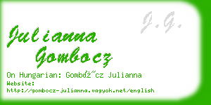 julianna gombocz business card